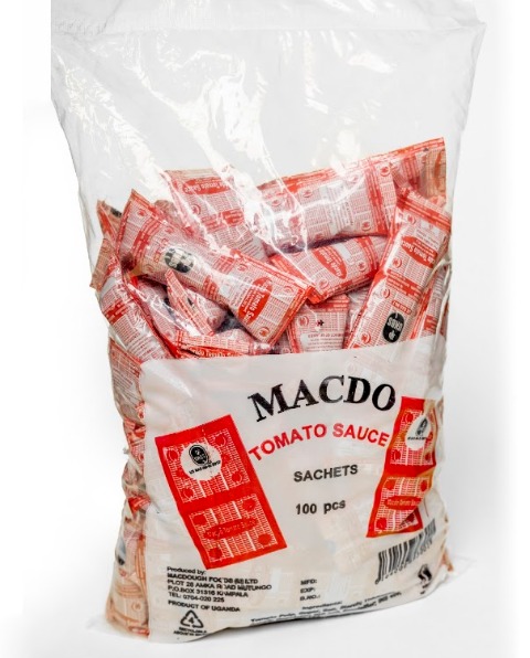 Macdo Tomato Sauce Sachets – 100 pcs Bulk Pack by Macdough Foods