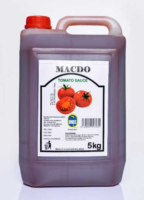 Macdo Tomato Sauce – 5kg Jerrycan by Macdough Foods
