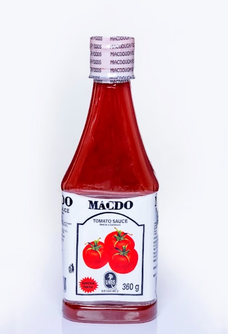 Macdo Tomato Sauce – 360g Glass Bottle by Macdough Foods